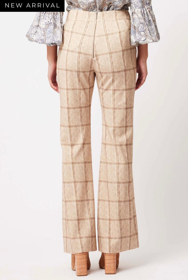 Getty Ponte Pants – Oatmeal Check