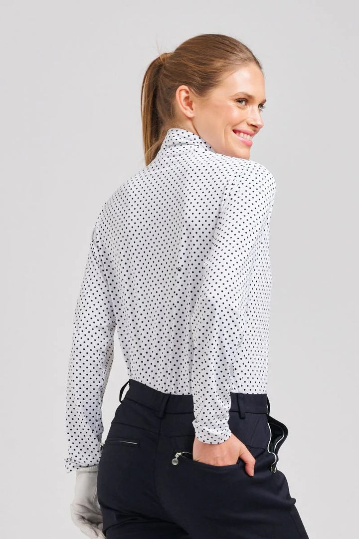 Grange Long Sleeve Shirt – Navy Spot