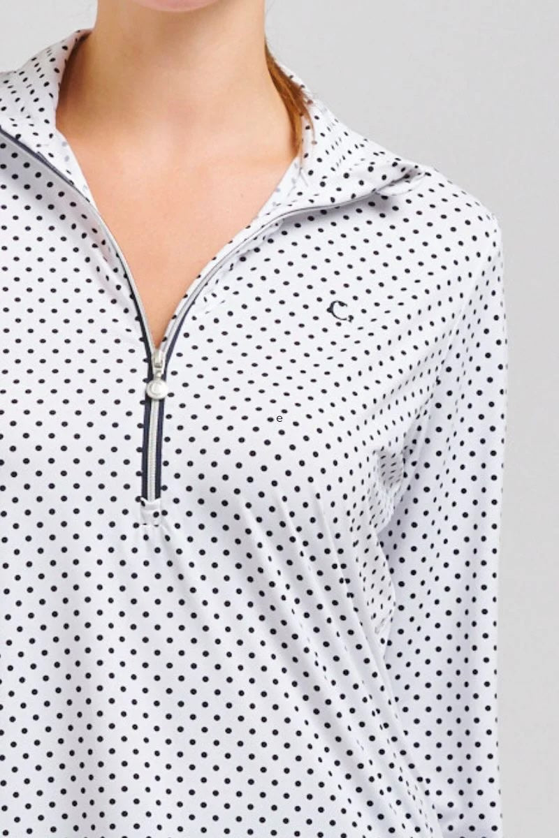The Grange Long Sleeve Shirt - French Navy Spot