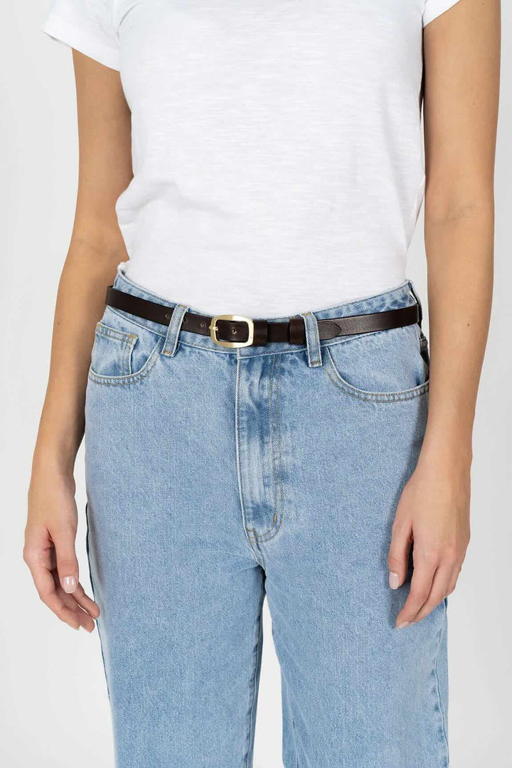 Twiggy Leather Belt – Black
