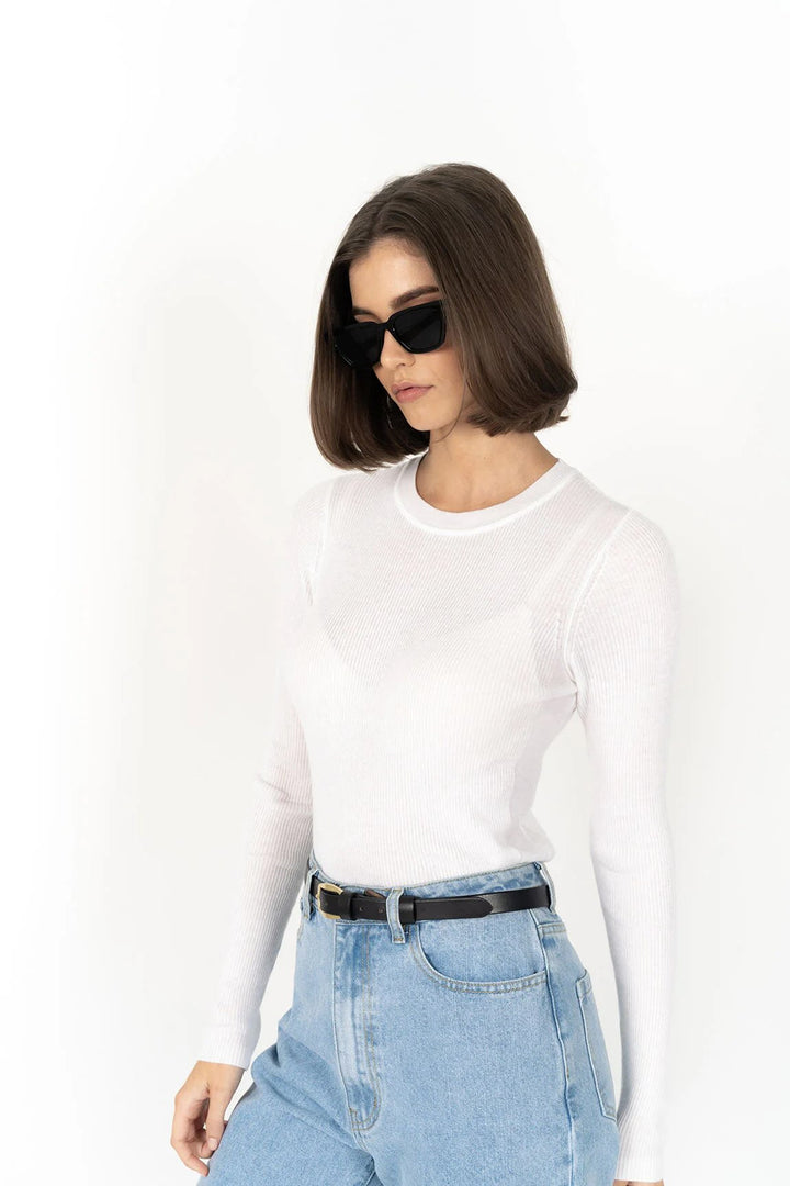 Twiggy Leather Belt – Black