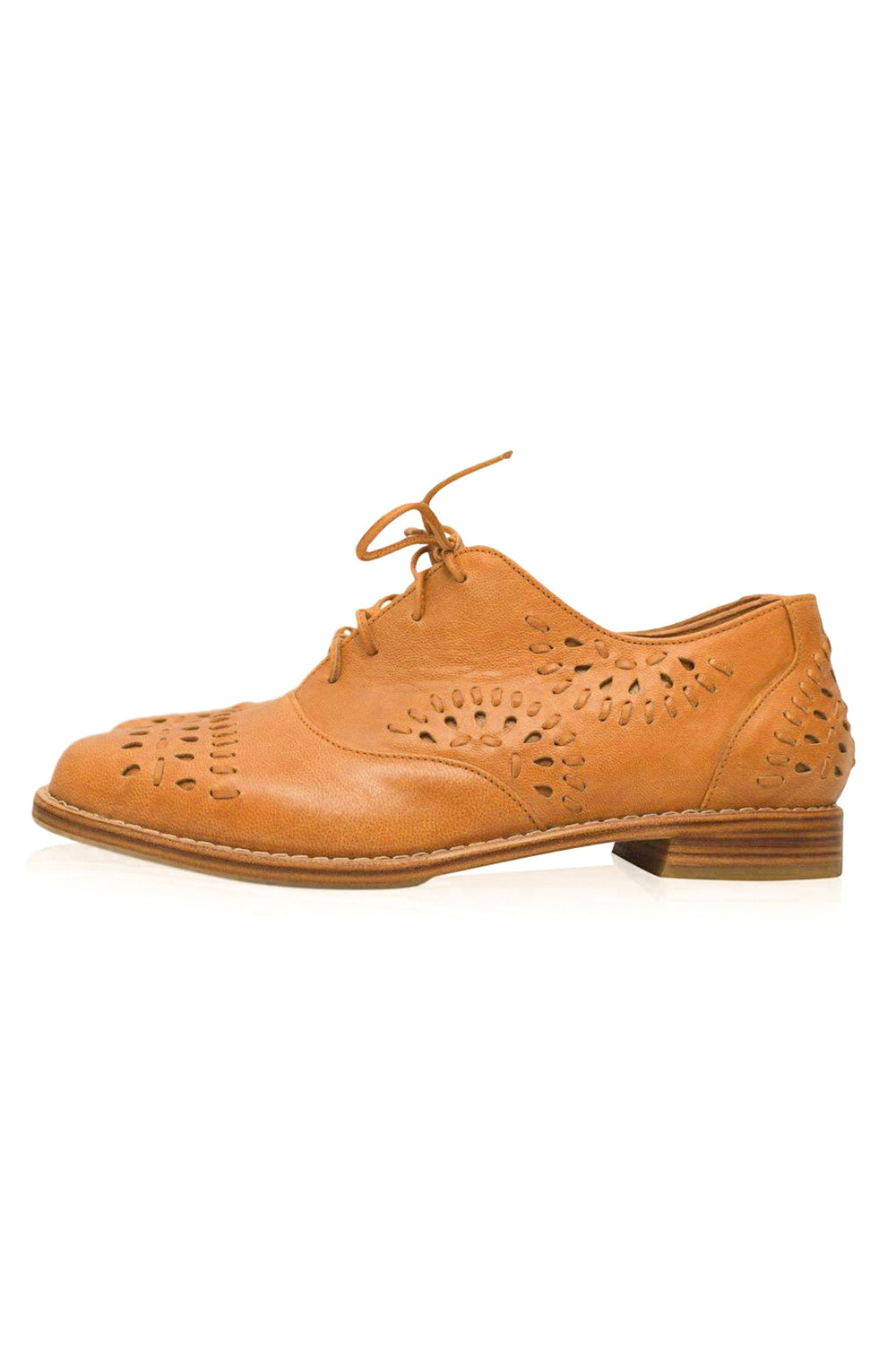 Womens Heartbreak Leather Oxfords - Dark Tan