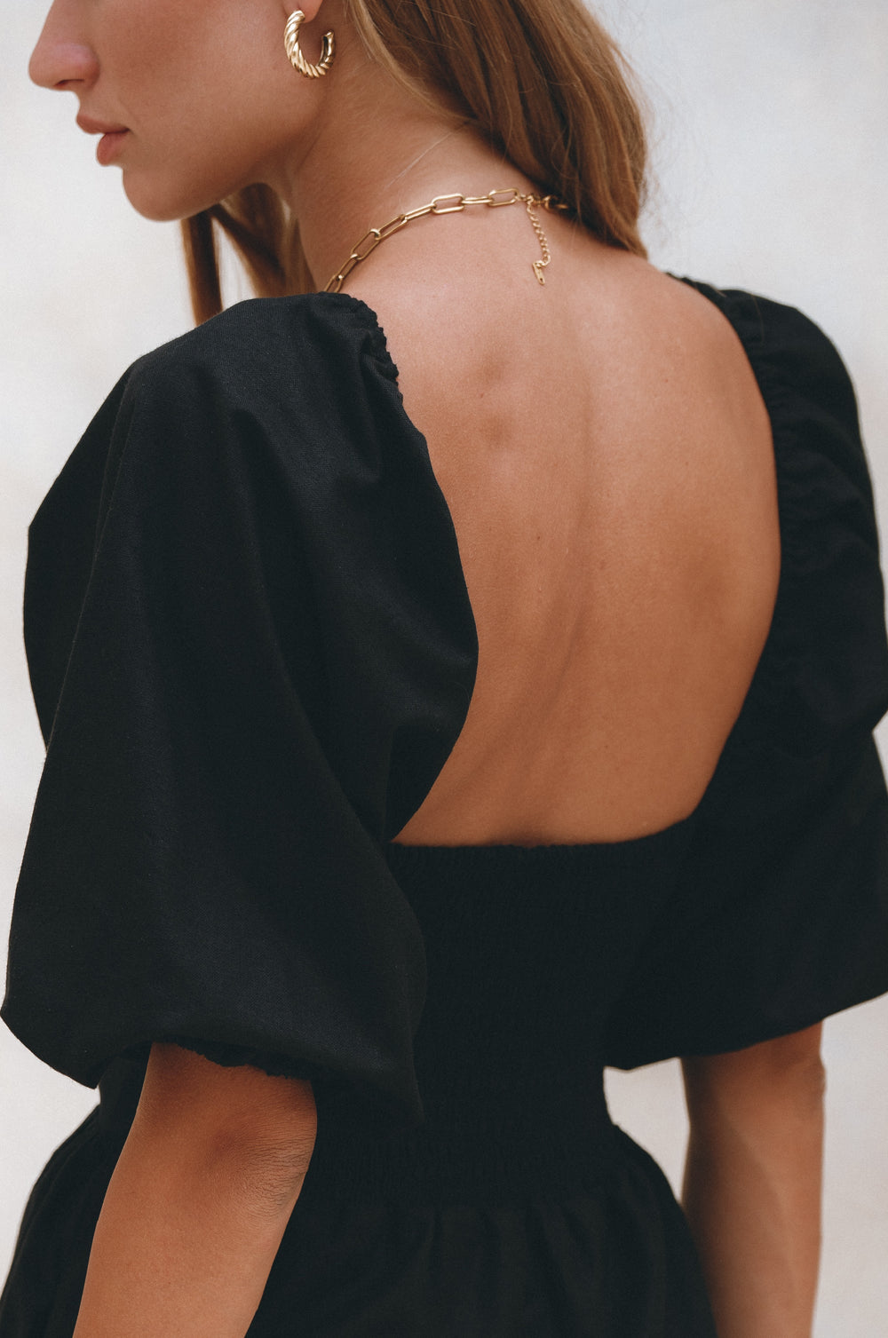 Womens Heaven Bay Linen Jumpsuit - Black