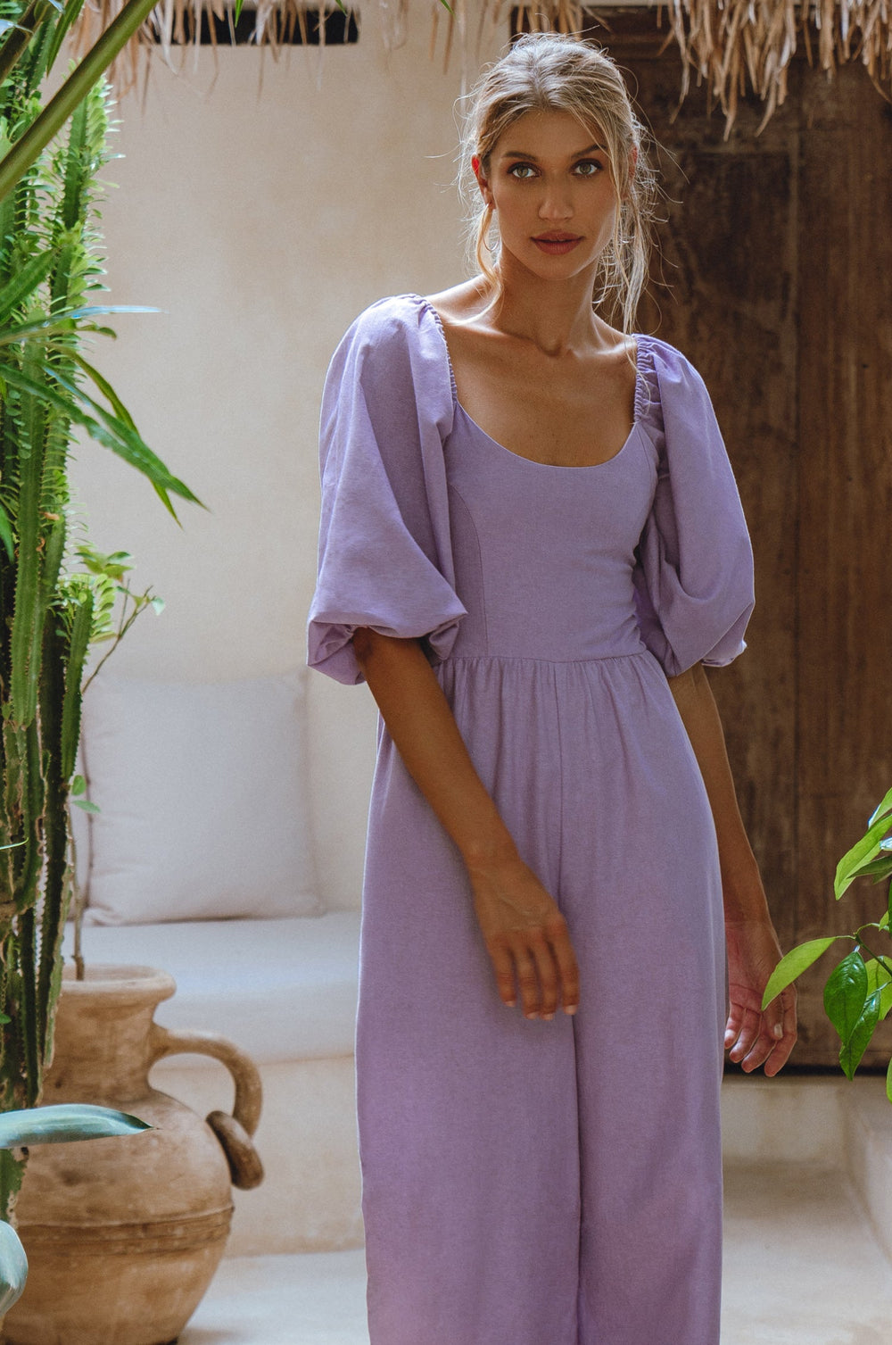 Womens Heaven Bay Linen Jumpsuit - Black