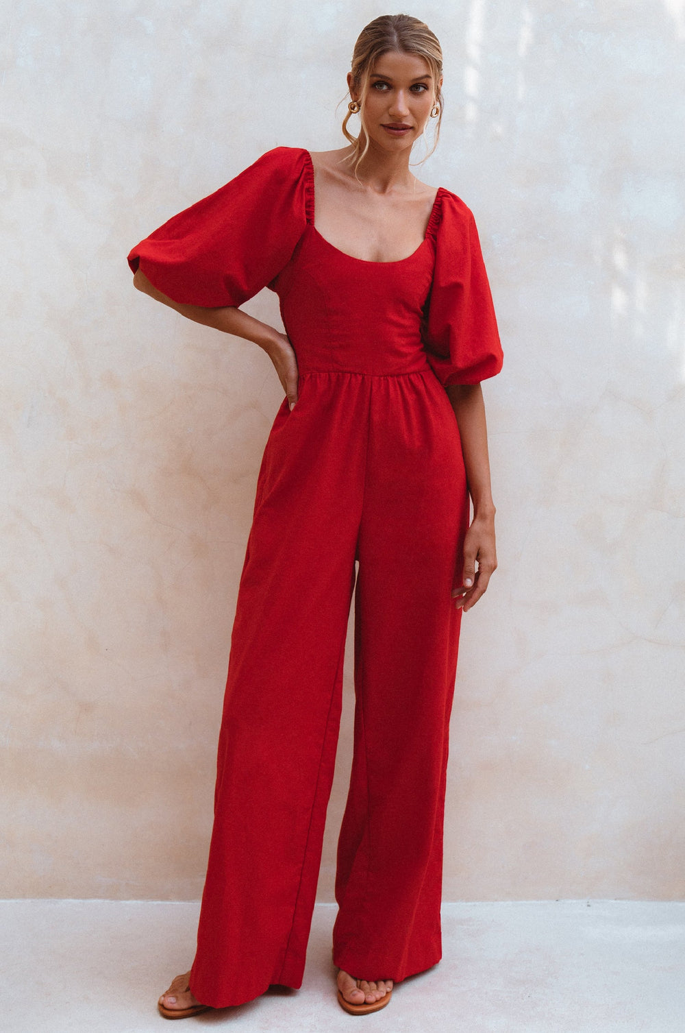 Womens Heaven Bay Linen Jumpsuit - Black