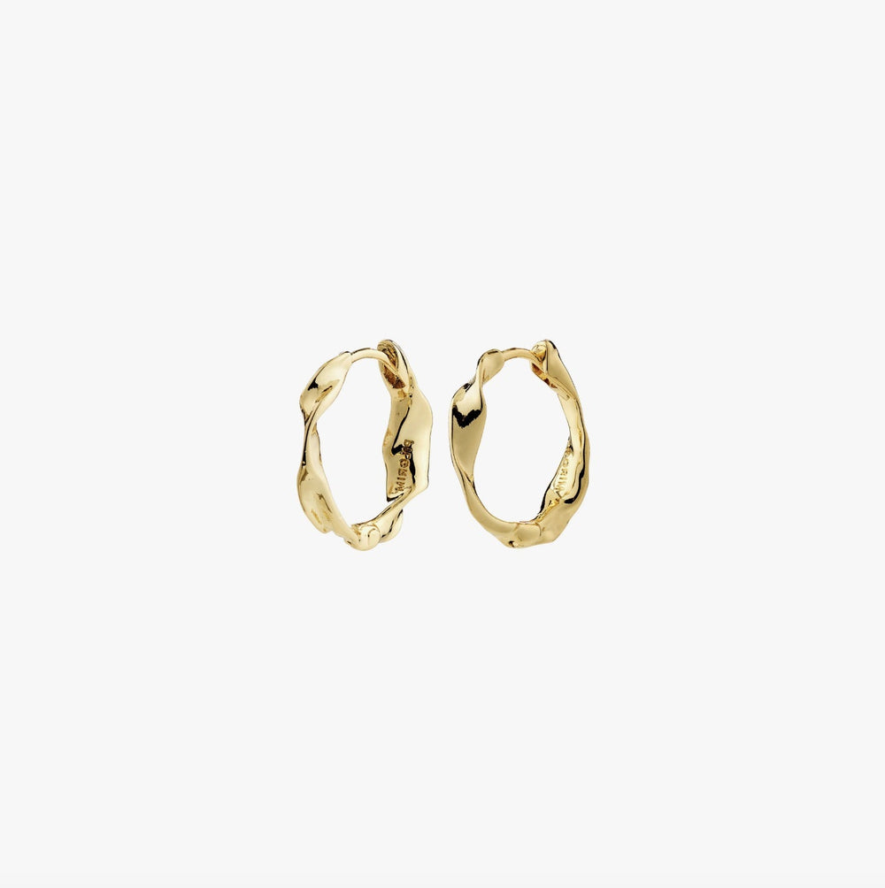 Here Hoop Earrings - Gold Plated