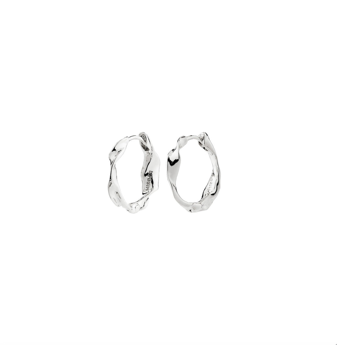 Here Hoop Earrings – Silver Plated