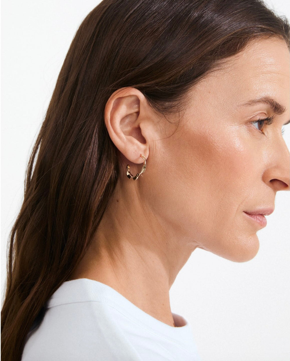Here Hoop Earrings - Gold Plated