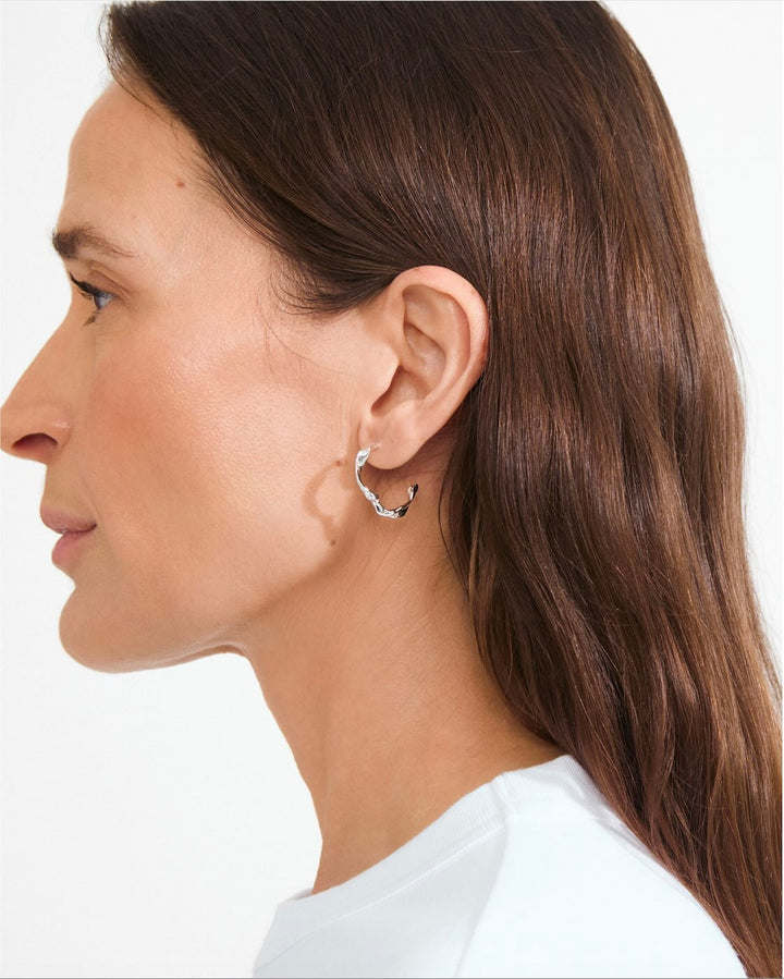Here Hoop Earrings – Silver Plated