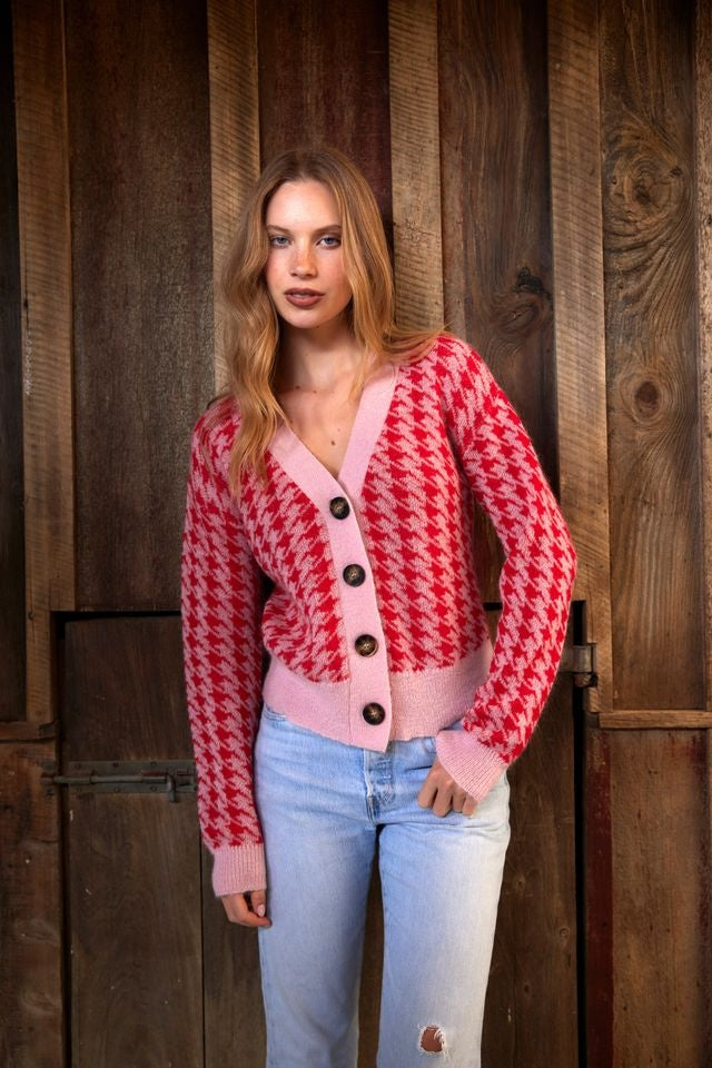 Houndstooth Cardi