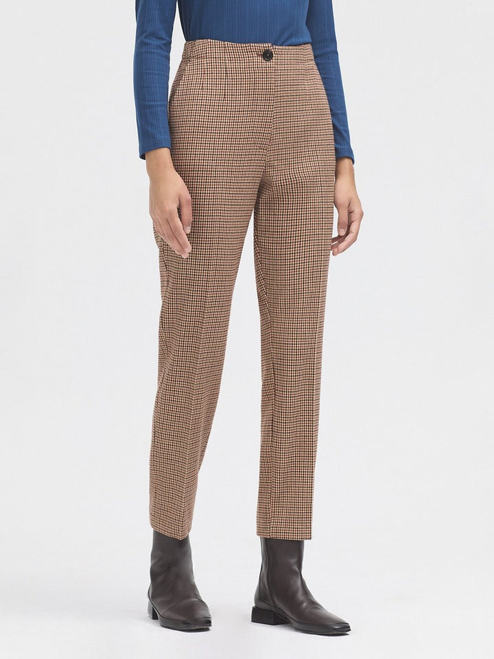 Houndstooth Trousers – Natural
