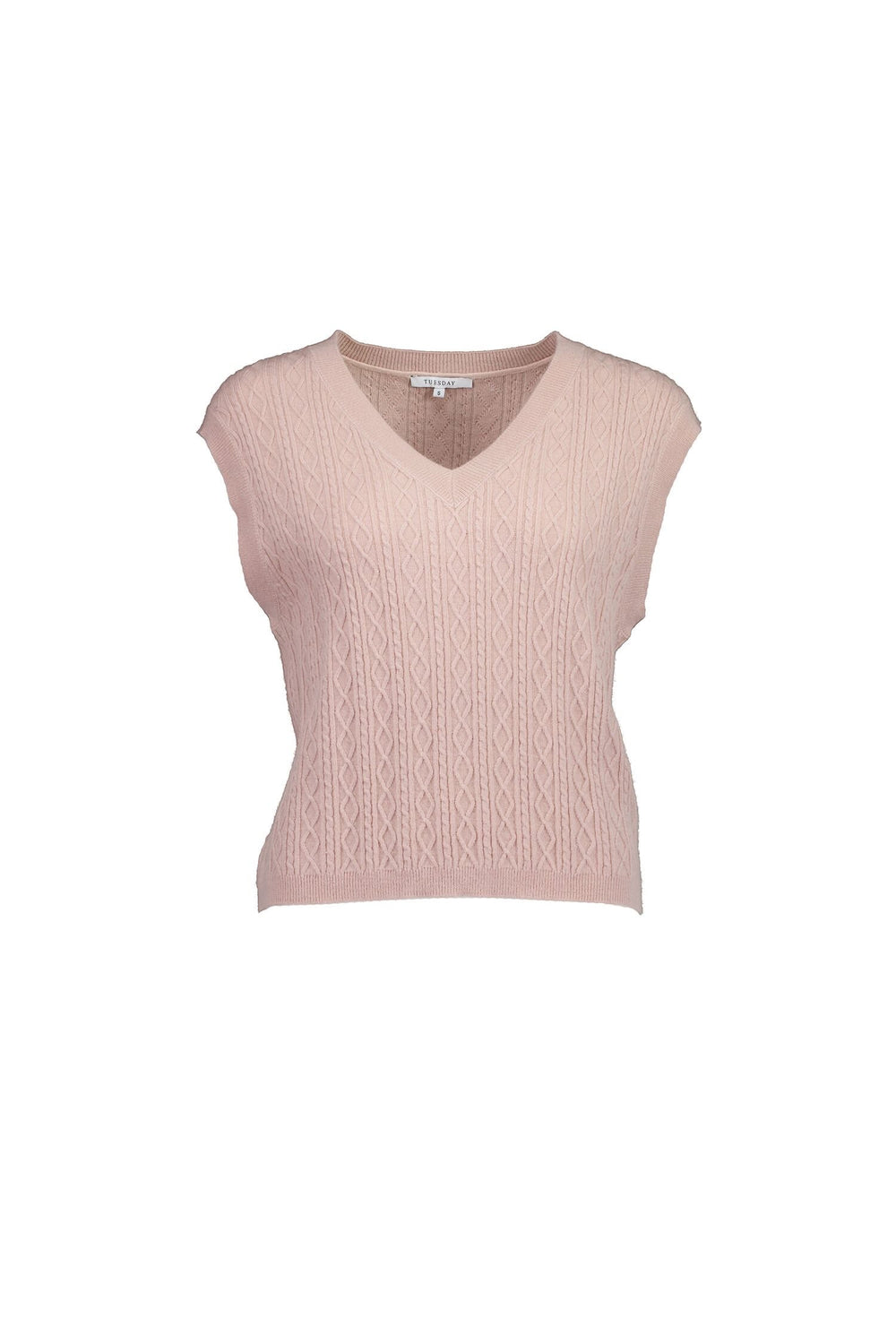 Jasper Vest - Blush Cable