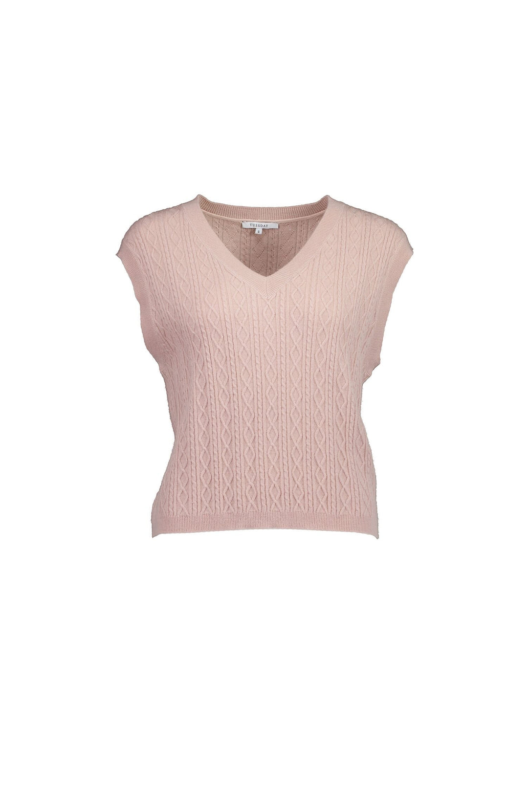 Jasper Vest – Blush Cable