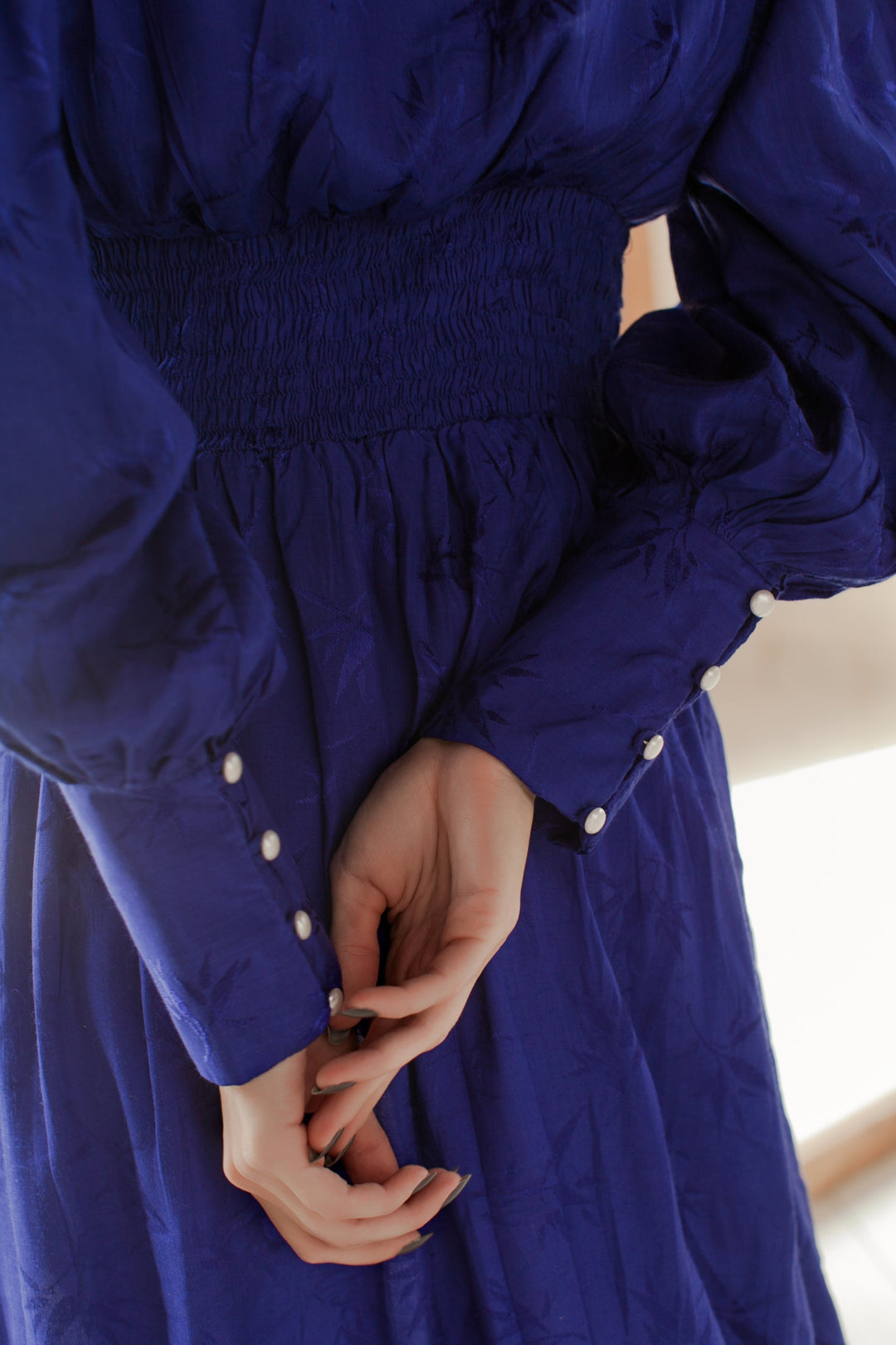 Juliette Pearl Button Midi Dress