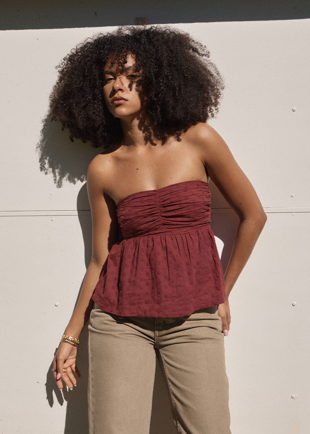 Womens Strapless Top Juni - Ruby Anglaise - AFENDS