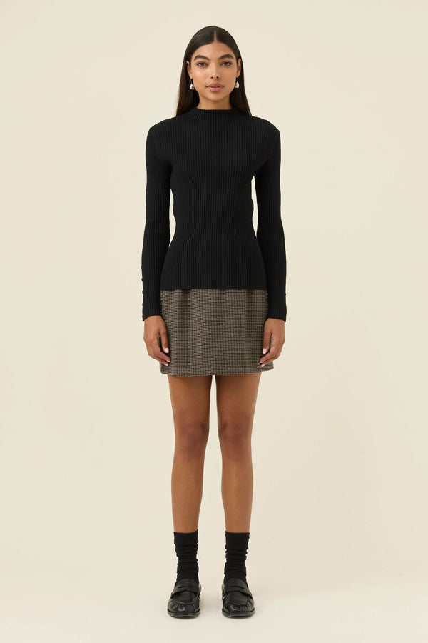 Juno Knit Top - Onyx