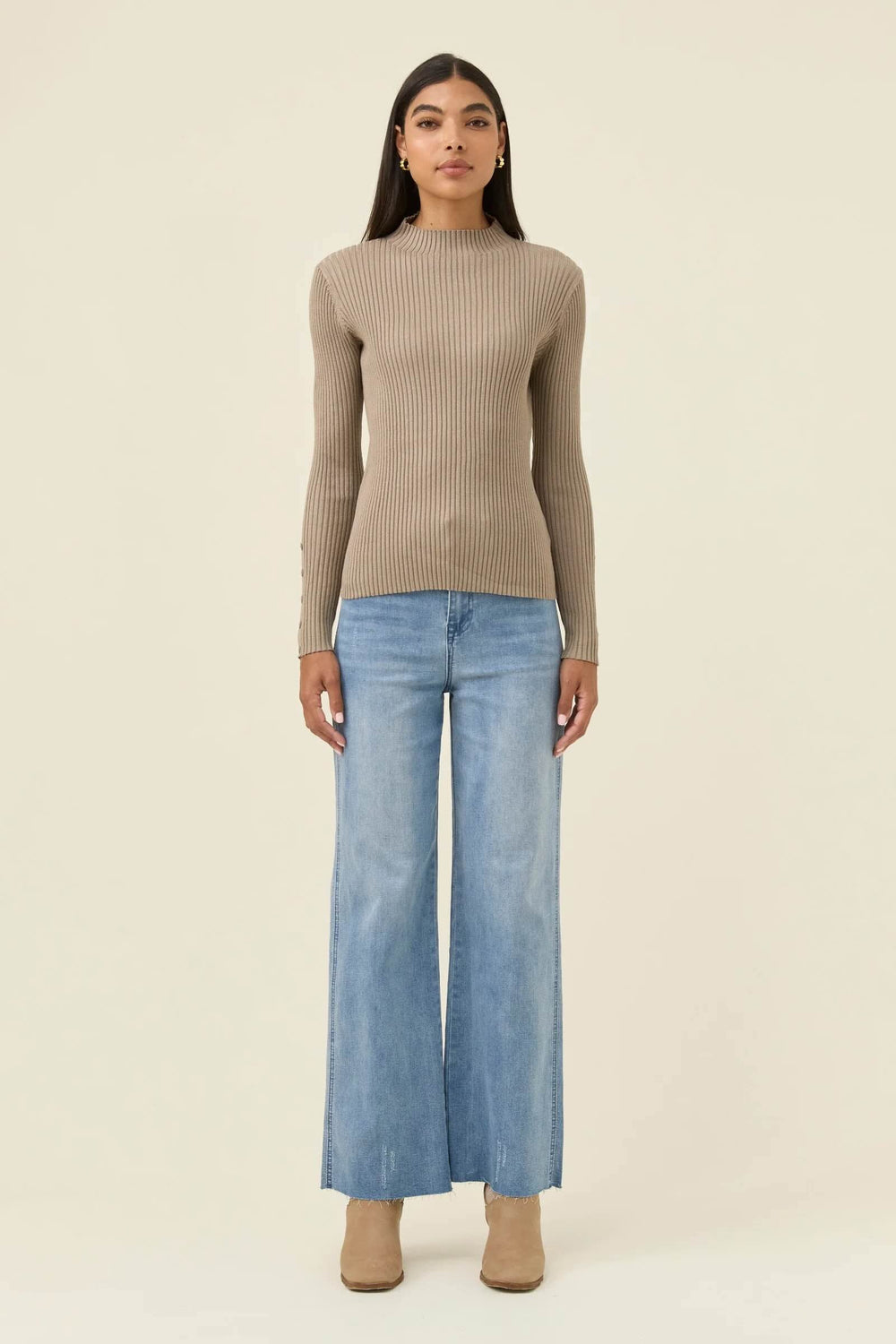 Juno Knit Top - Stone