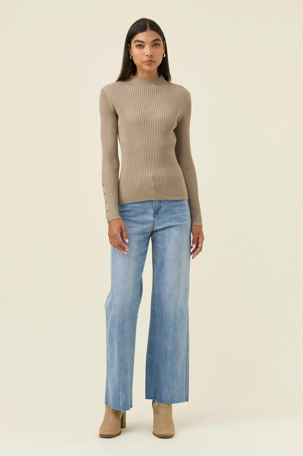 Juno Knit Top - Stone
