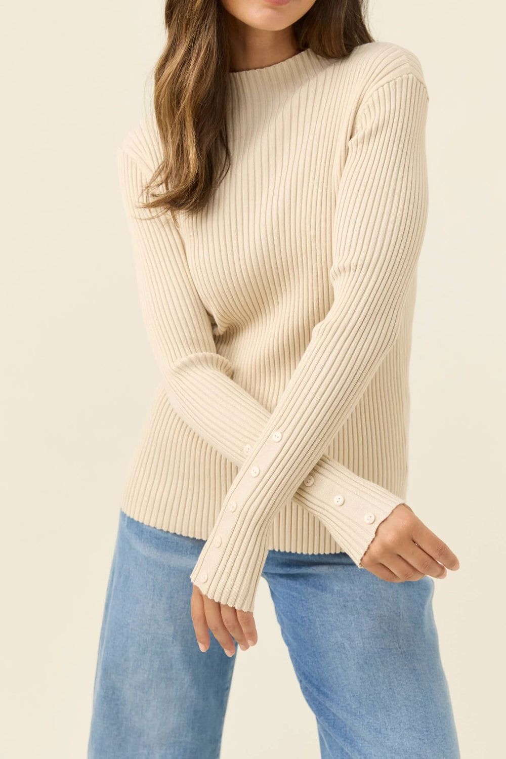 Juno Knit Top - Canvas