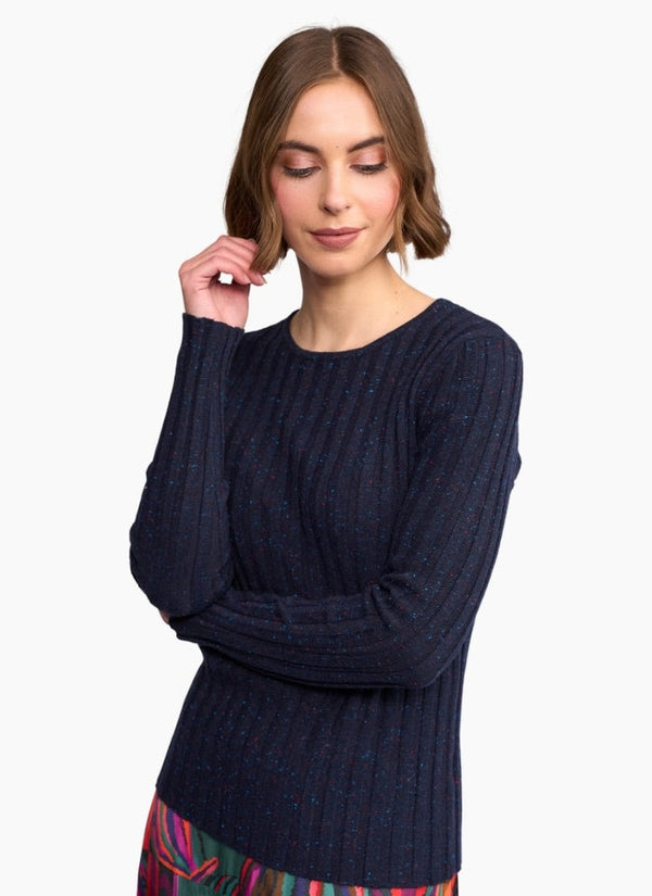 Felix Sweater-Navy Fleck