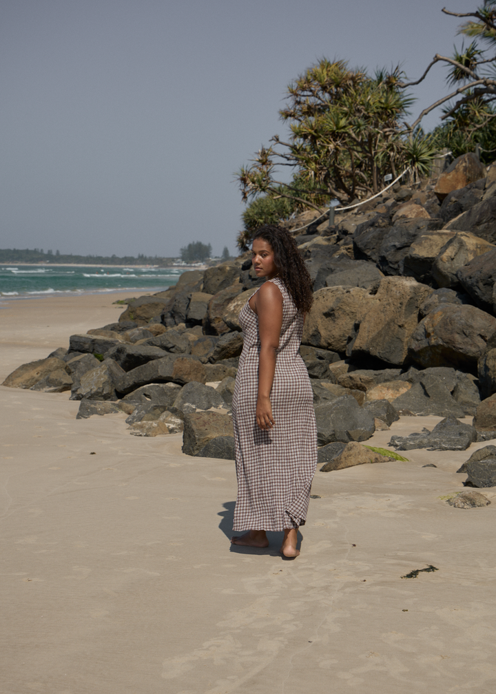 Tully Seersucker Maxi Dress – Coffee Check