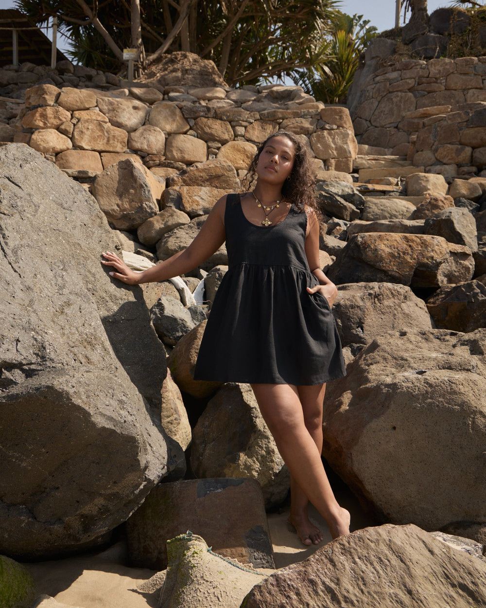 Womens Mini Dress Jesse - Black - AFENDS