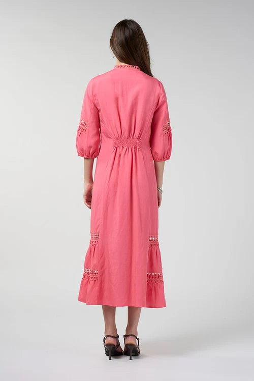 Shalini Midi Dress – Coral