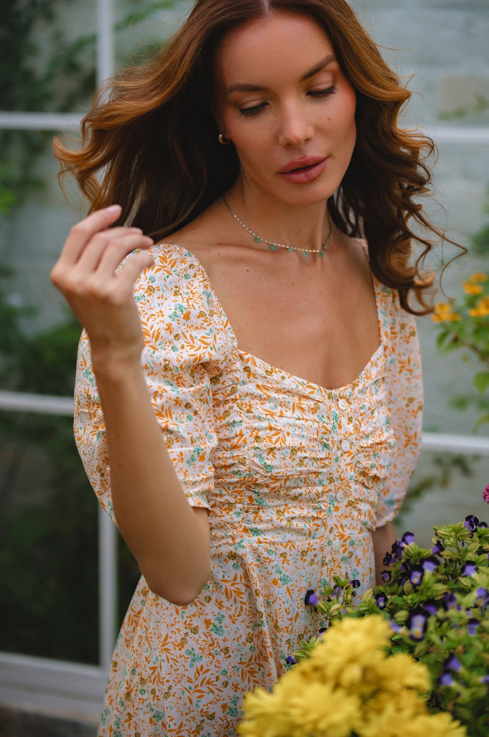 Womens Lilit Midi Dress - Tuscan Sun