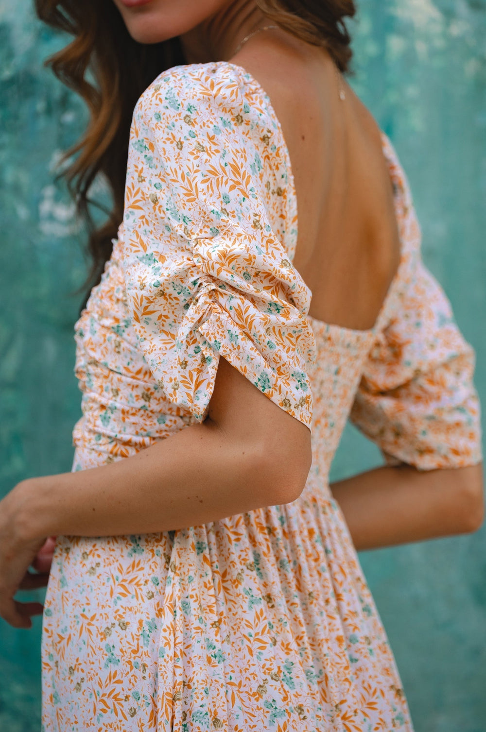 Womens Lilit Midi Dress - Tuscan Sun