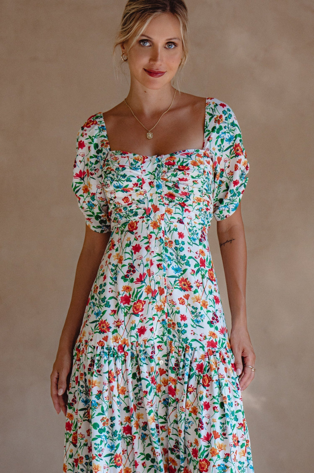 Womens Lilit Midi Dress - Tuscan Sun