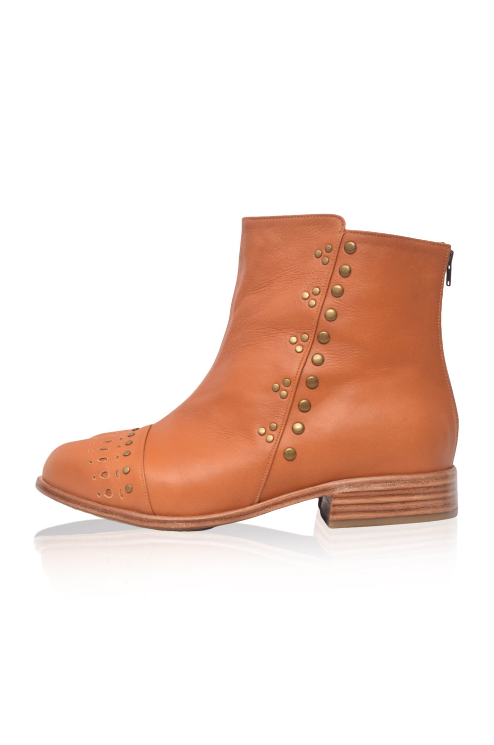Womens Lunaire Chelsea Leather Boots - Vintage Brown