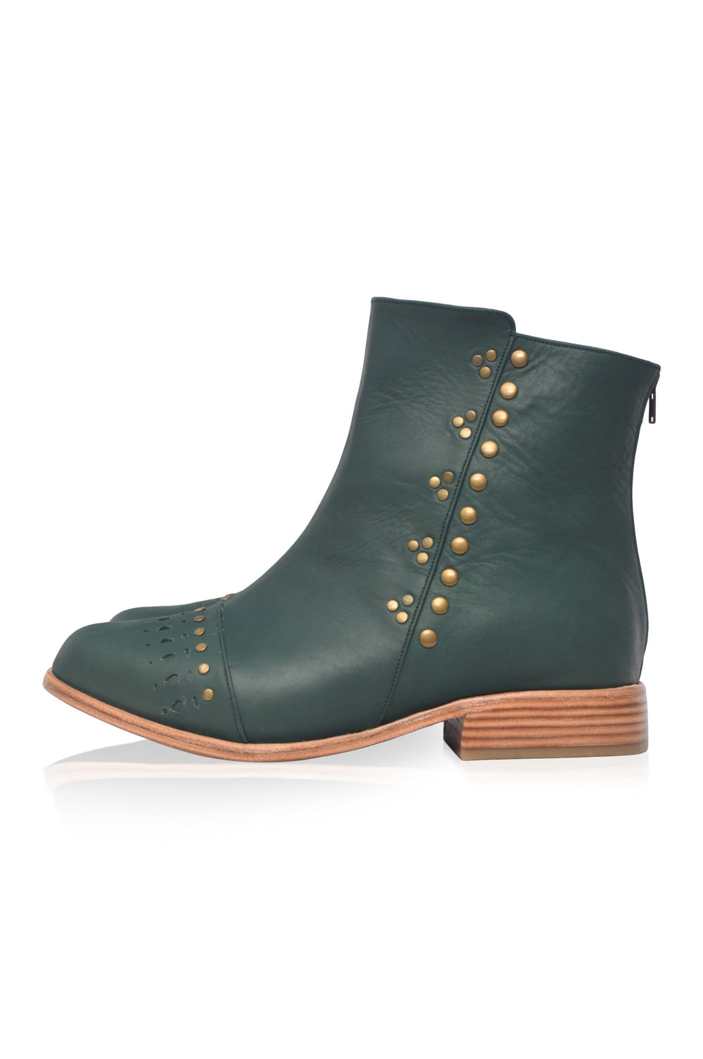 Womens Lunaire Chelsea Leather Boots - Vintage Brown