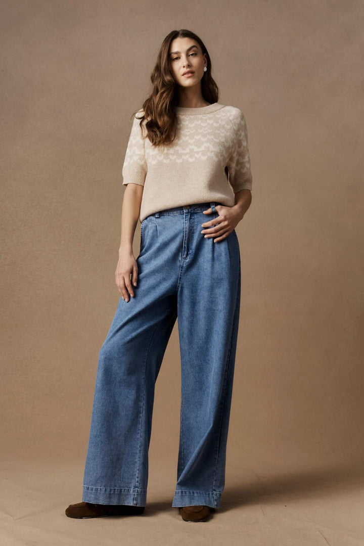 Maasai Knit Top – Dune/Bisque