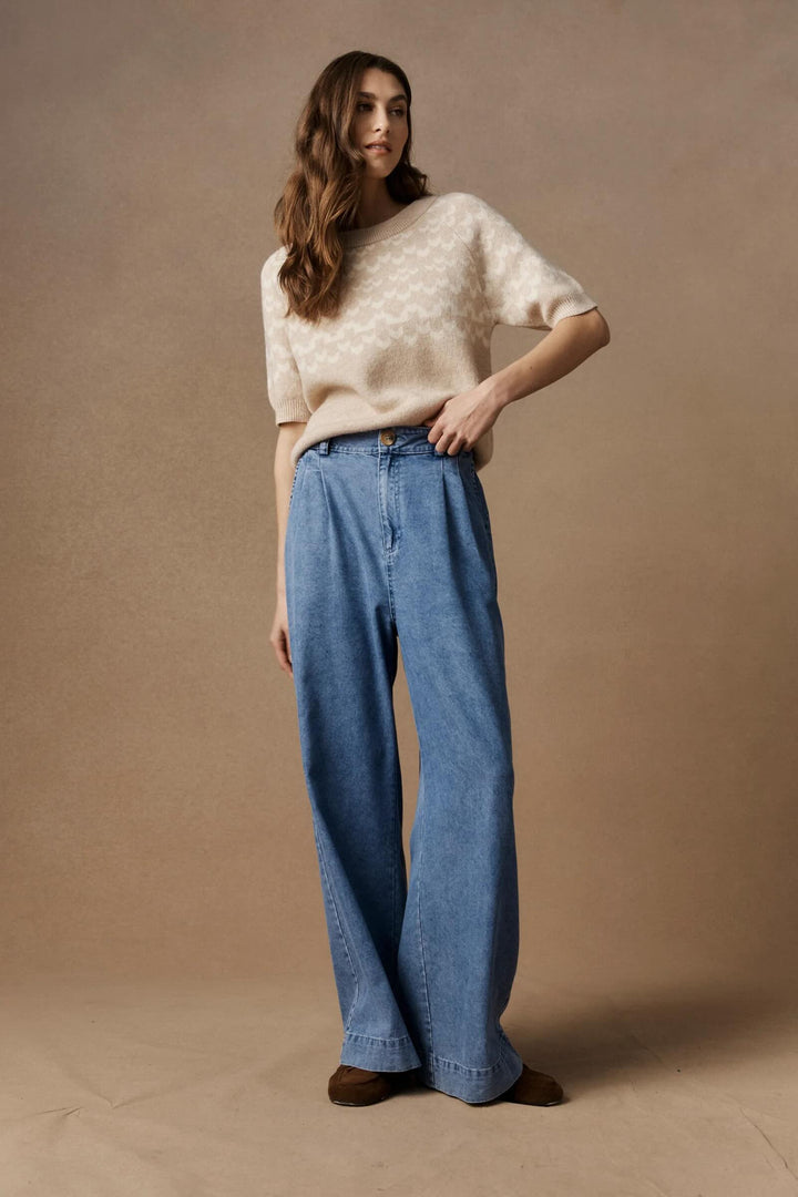 Maasai Knit Top – Dune/Bisque