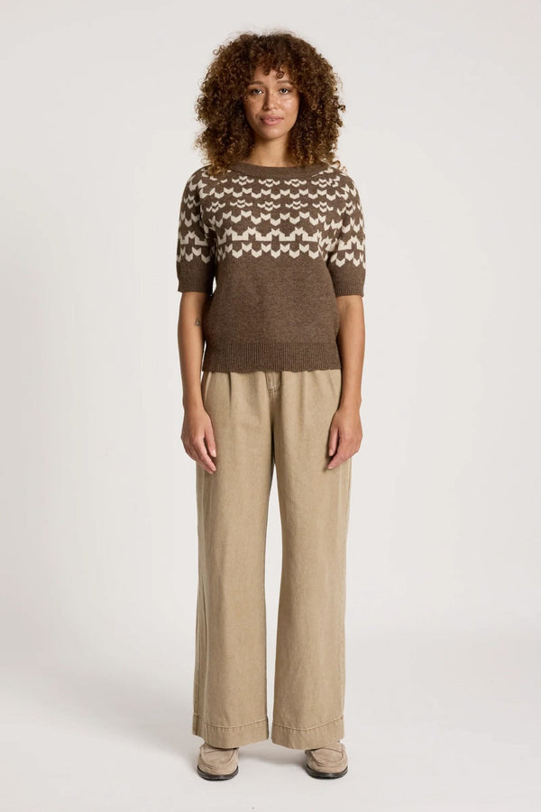 Maasai Knit Top - Cocoa/Dune
