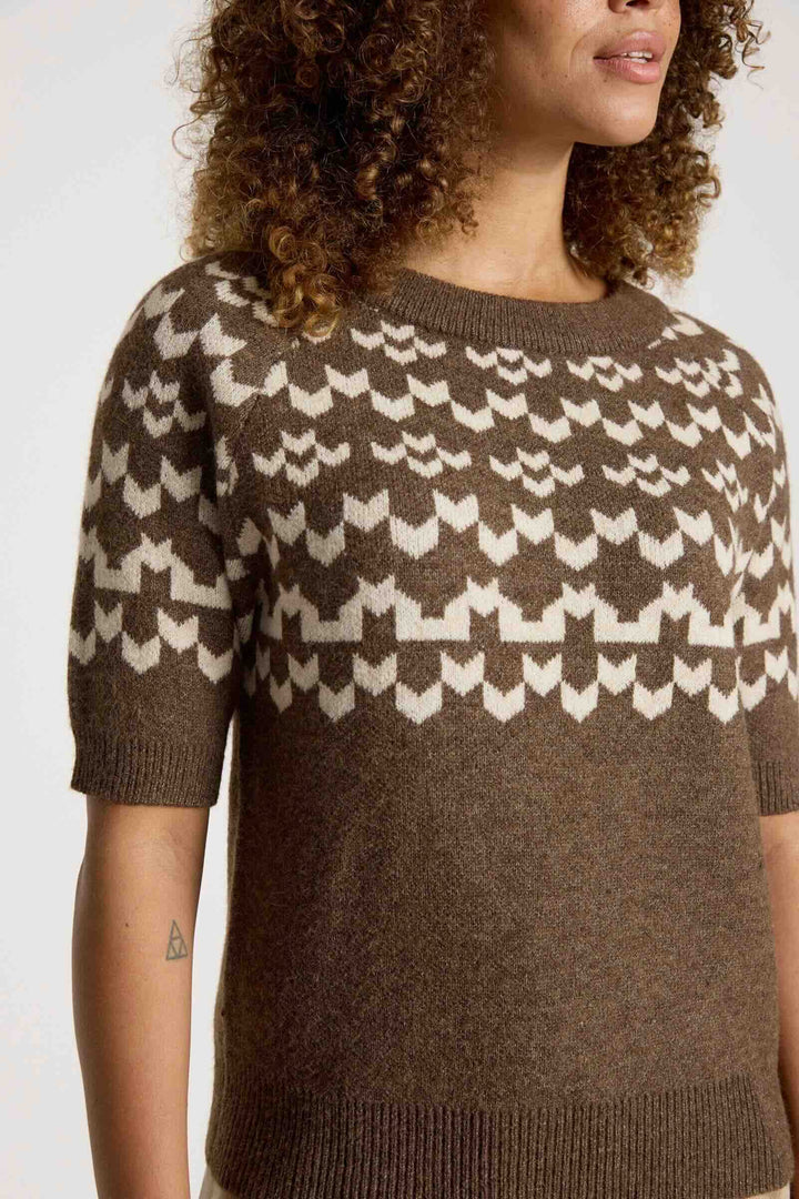 Maasai Knit Top – Cocoa/Dune