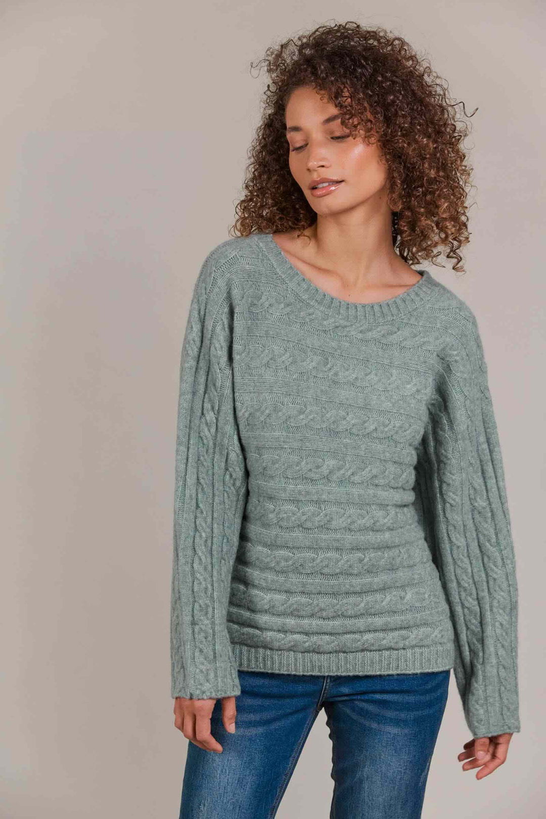 Merano Cable Knit Jumper – Jasper