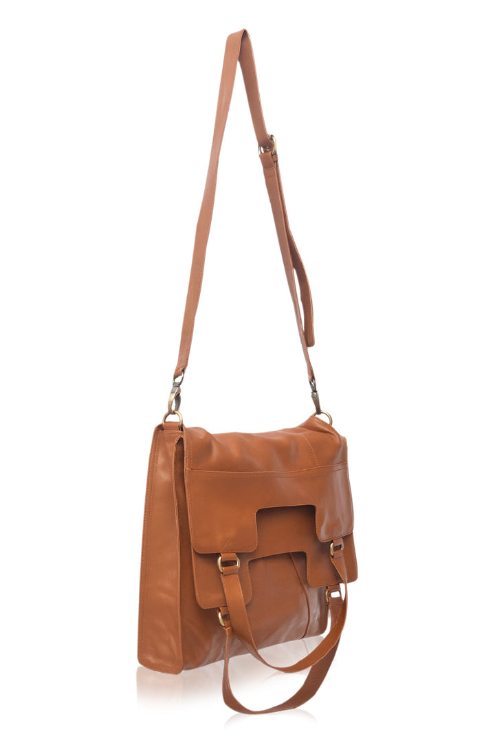 Mi Vida Foldover Leather Tote