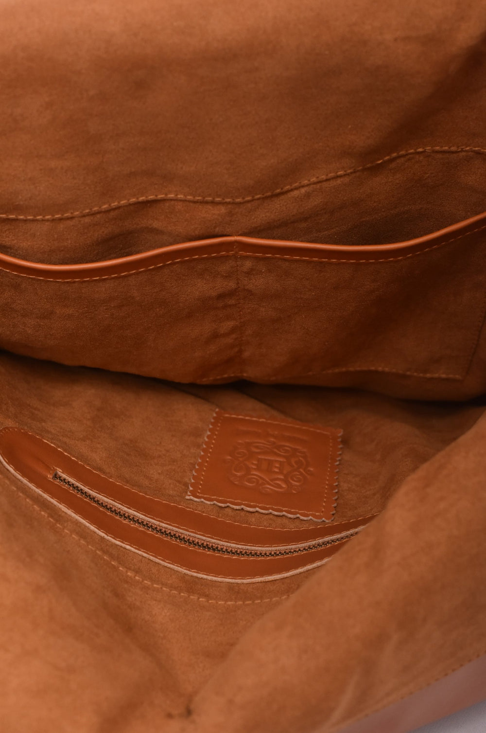 Womens Mi Vida Foldover Tote Leather - Dark Tan