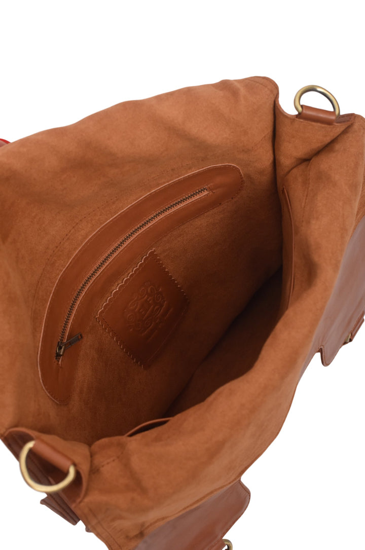 Mi Vida Foldover Leather Tote
