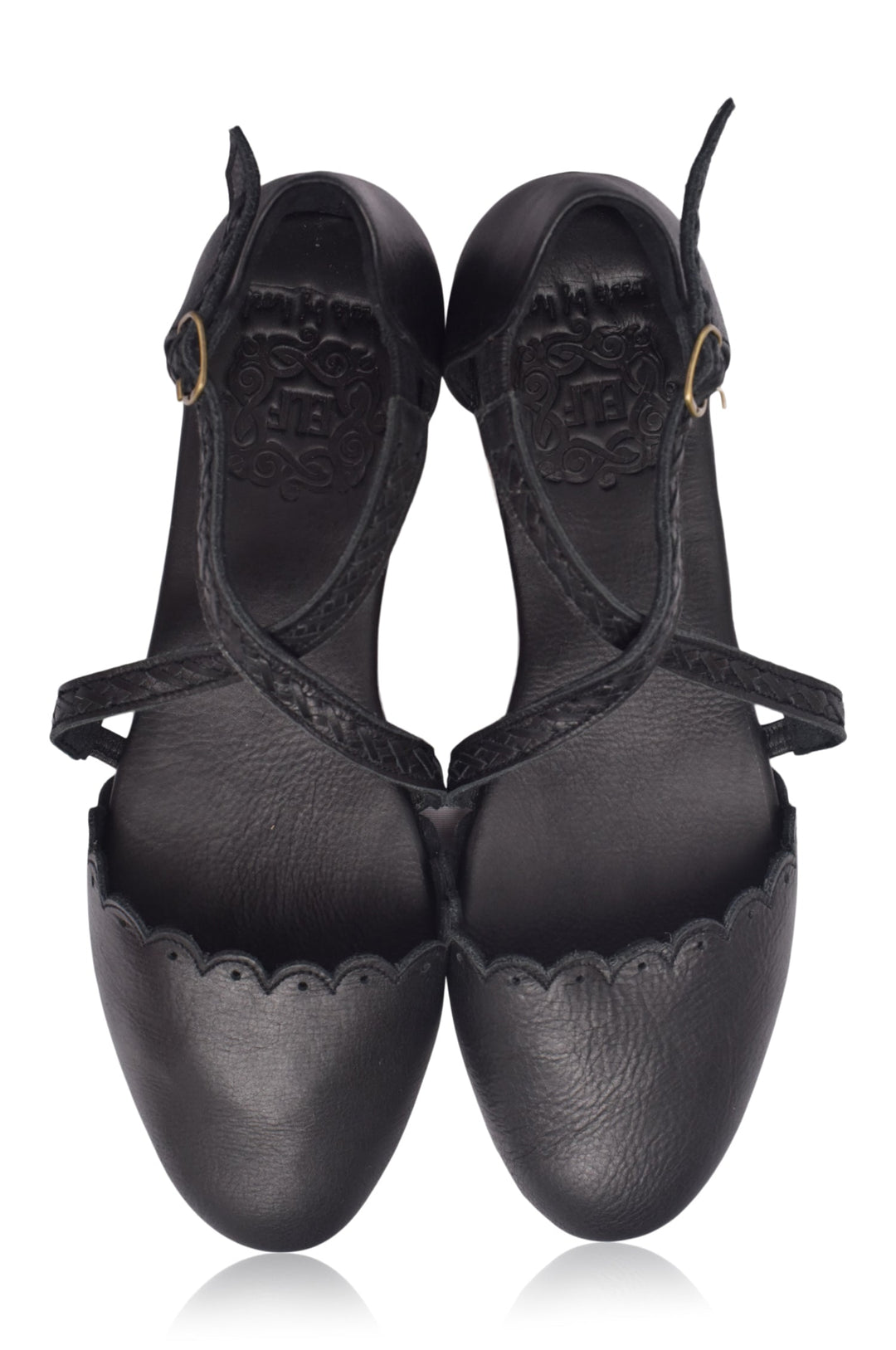 Montana Criss-Cross Leather Flats