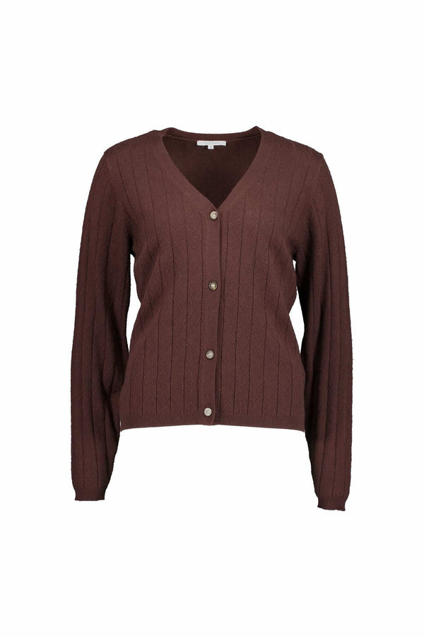 Muse Cardi - Chocolate Cable