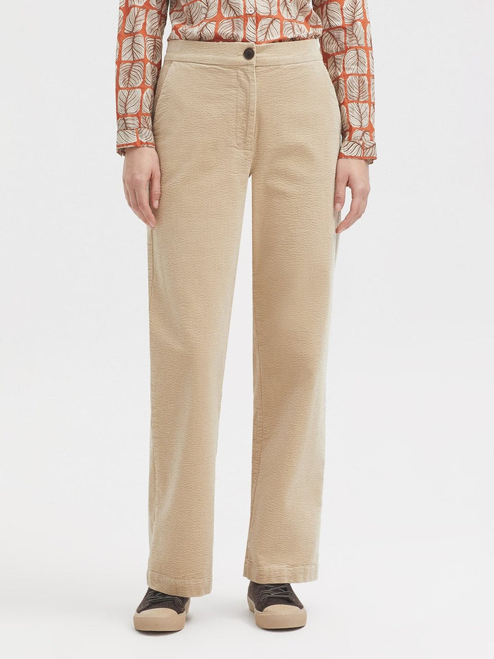 Bubble Corduroy Trousers – Ecru