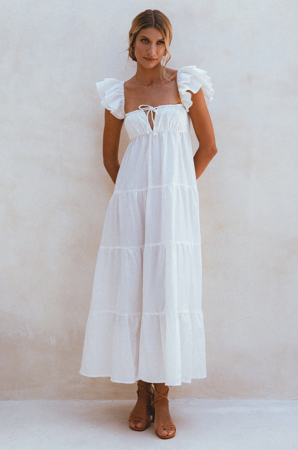 Womens Nymph Bohemian Linen Maxi Dress - Black