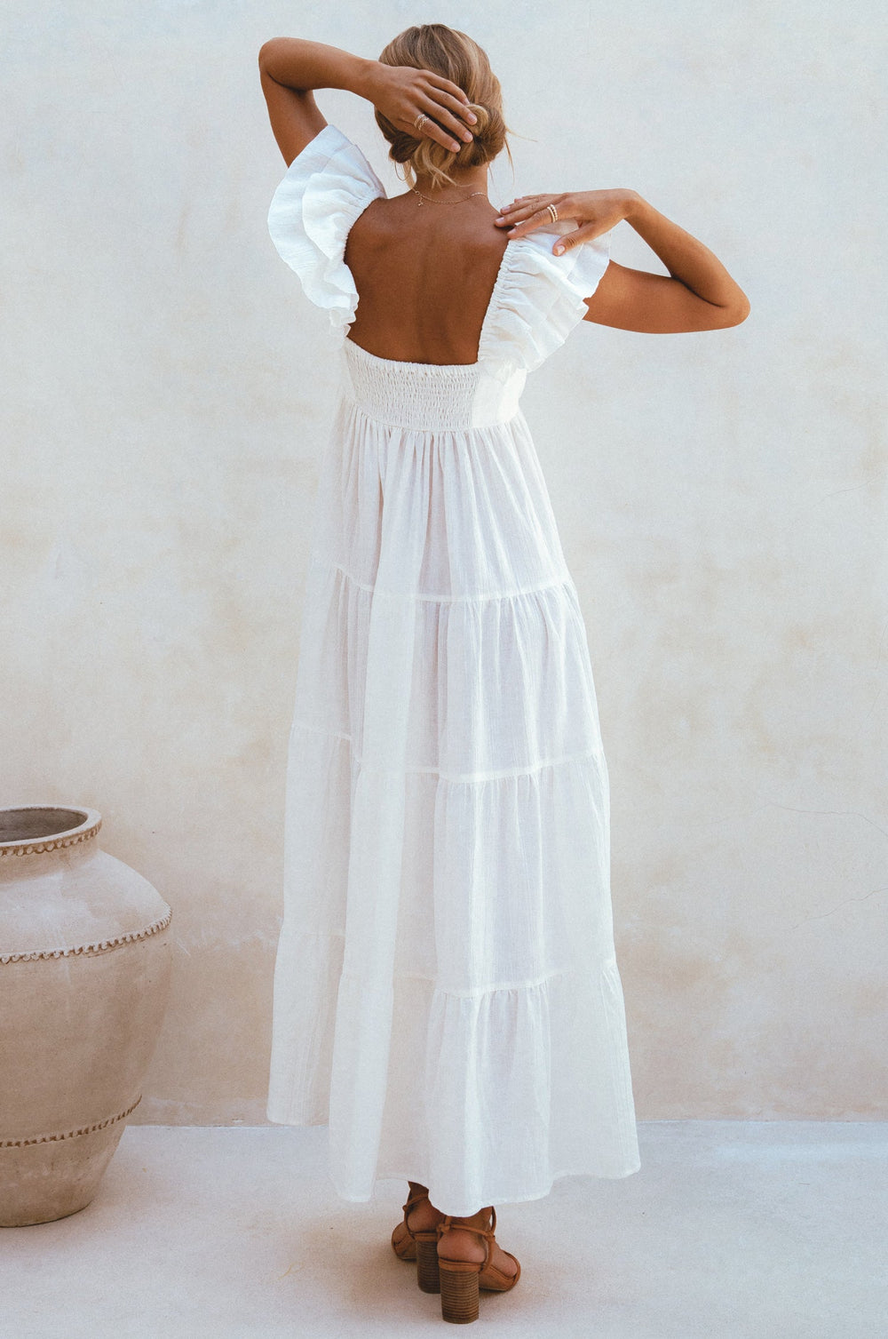 Womens Nymph Bohemian Linen Maxi Dress - Black