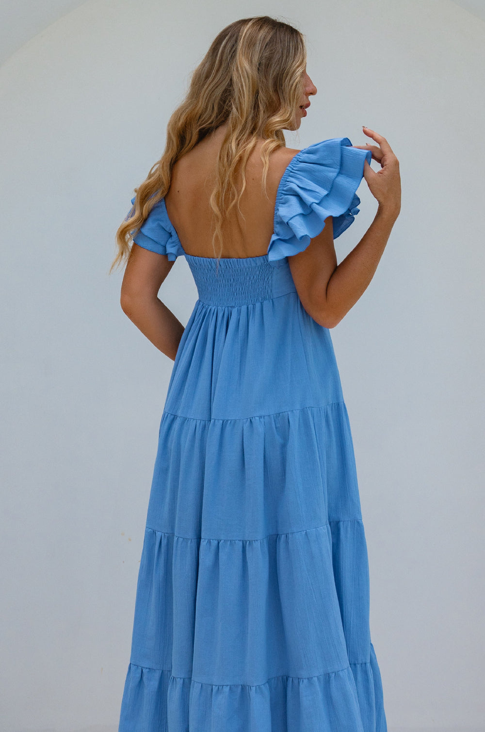Womens Nymph Bohemian Linen Maxi Dress - Black