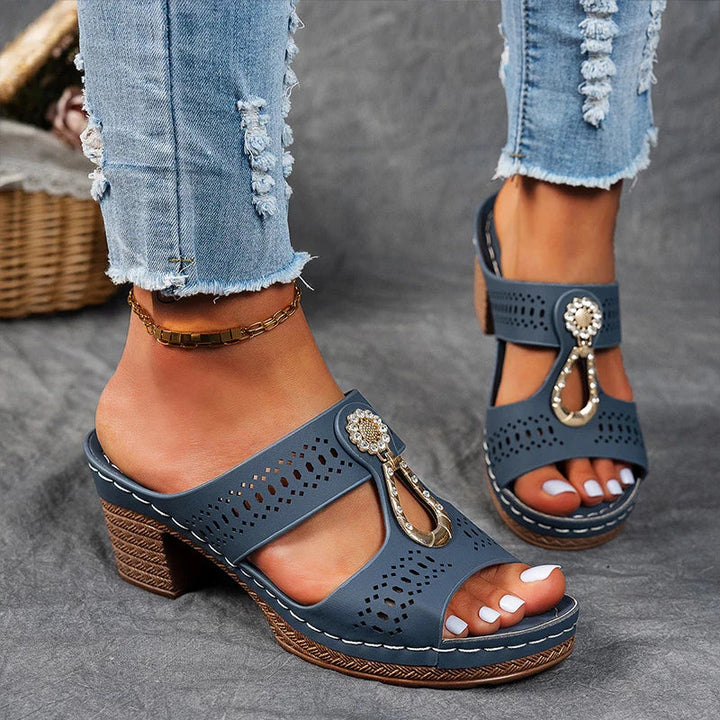 Winters Rhinestone Wedge Sandals