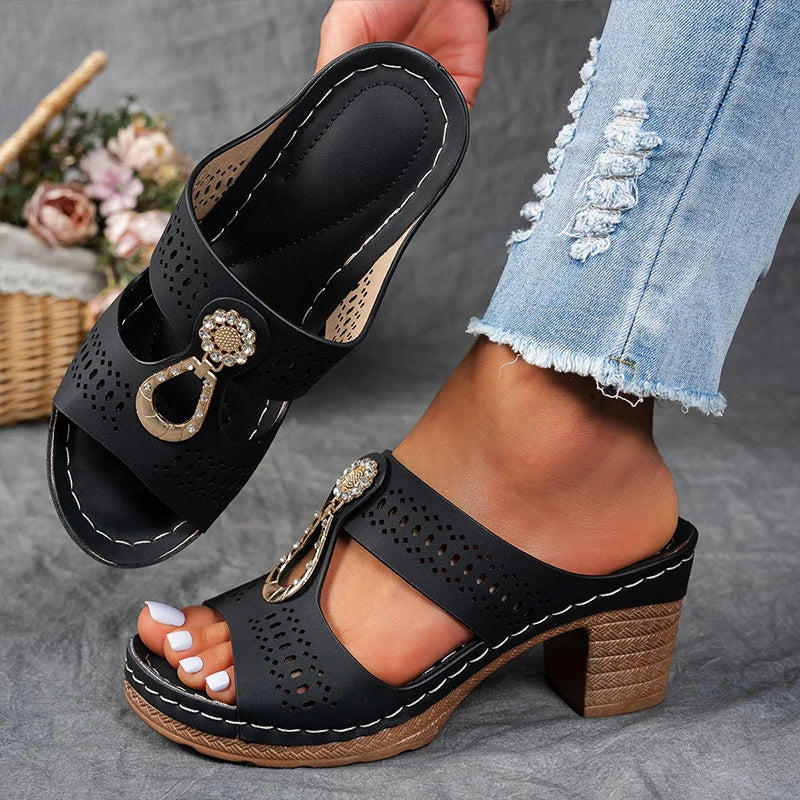 Winters Rhinestone Wedge Sandals