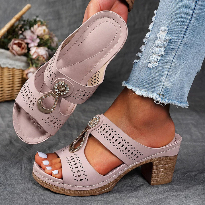 Winters Rhinestone Wedge Sandals