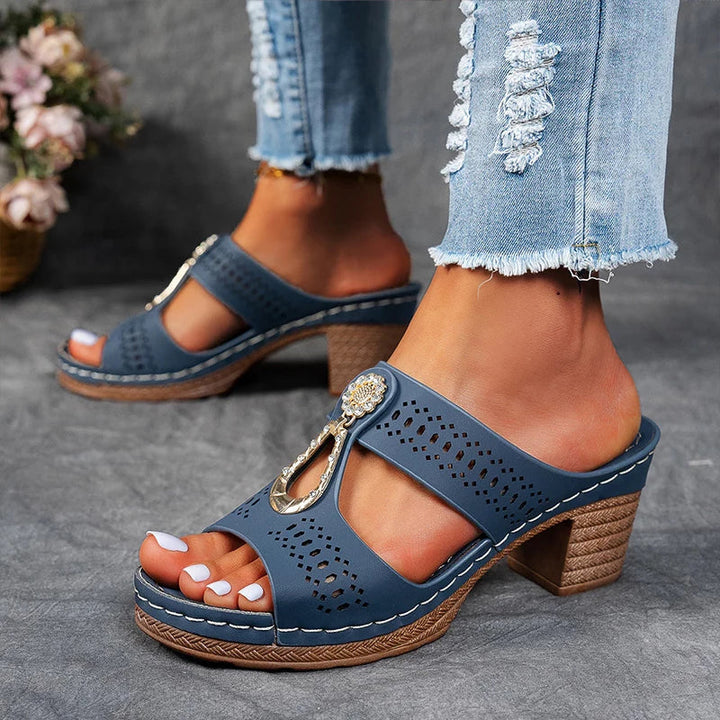 Winters Rhinestone Wedge Sandals